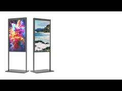 Double sided lcd display free standing