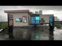 Weatherproof 2 Screen Spliced Outdoor Drive Thru Menu Board 