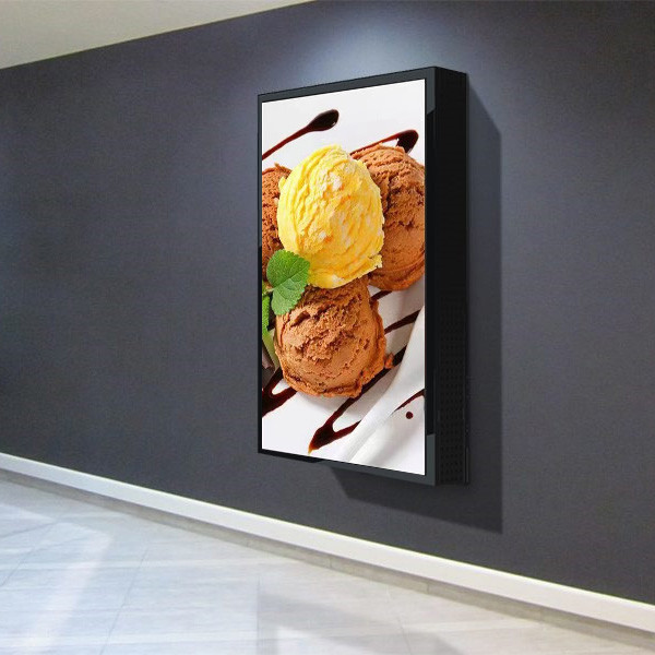 43 Inch High Bright  Window LCD Display Wall Mount Window Facing Commercial Display