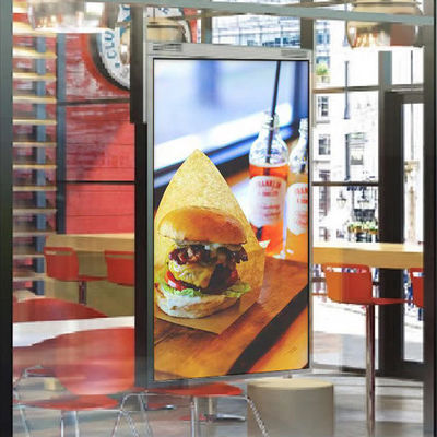 55 Inch Double Sided Digital Signage Screens Window Sunlight 1920x1080