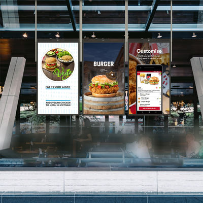 43inch Window Lcd Display Indoor Roof Hanging Advertising 1920 X 1080 Fhd