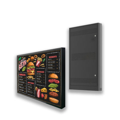 Restaurant Advertising Android TFT LCD Display Outdoor Waterproof Digital Signage Screen