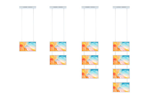 21.5 inch FHD 2000 nits Ultra Bright Roof Hanging Window Facing LCD Display Multi-installation